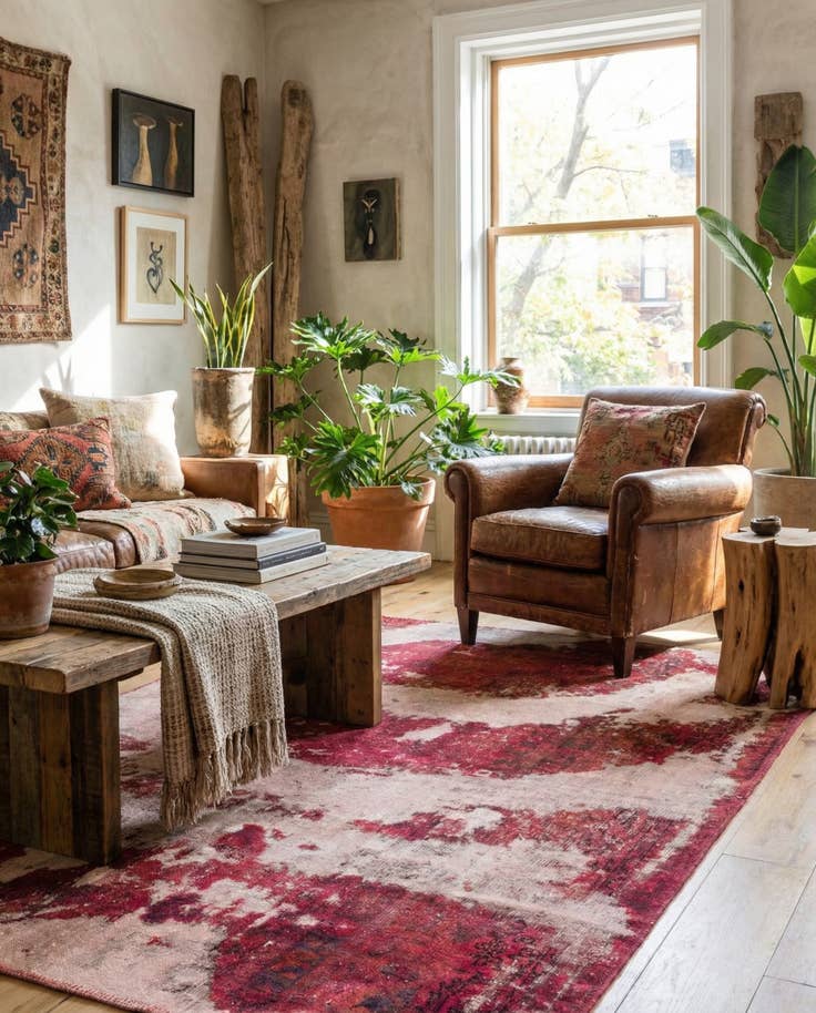 Detail image of 4' 3 x 6' Hand Knotted Ultra Vintage Persian Wool Rug