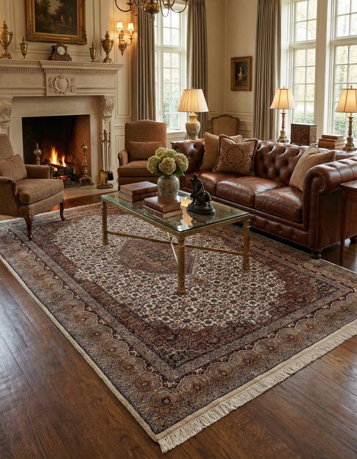 Detail image of  6' 8 x 10' 1  Hand Knotted Bidjar Wool Rug