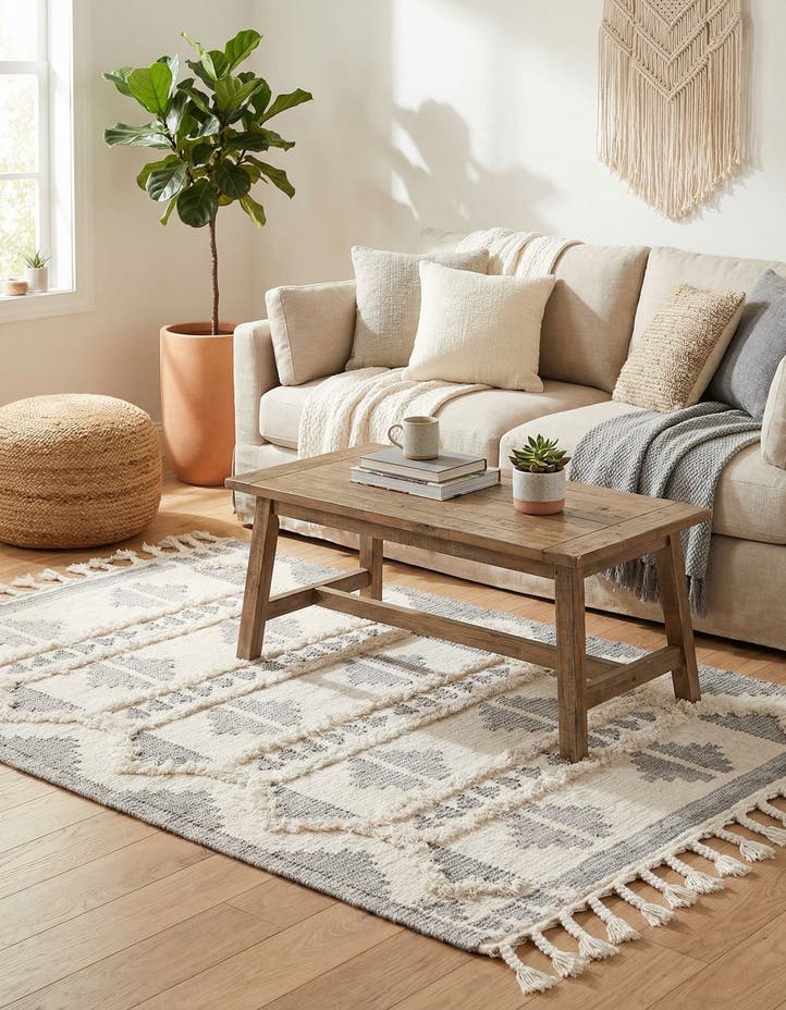 4' 1 x 6' 1 Hand Woven Arizona Wool Rug