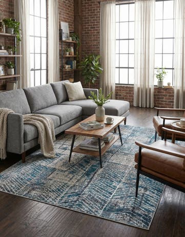 Gray Blue Valencia Rug