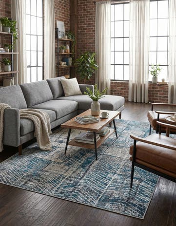Gray Blue Valencia Rug
