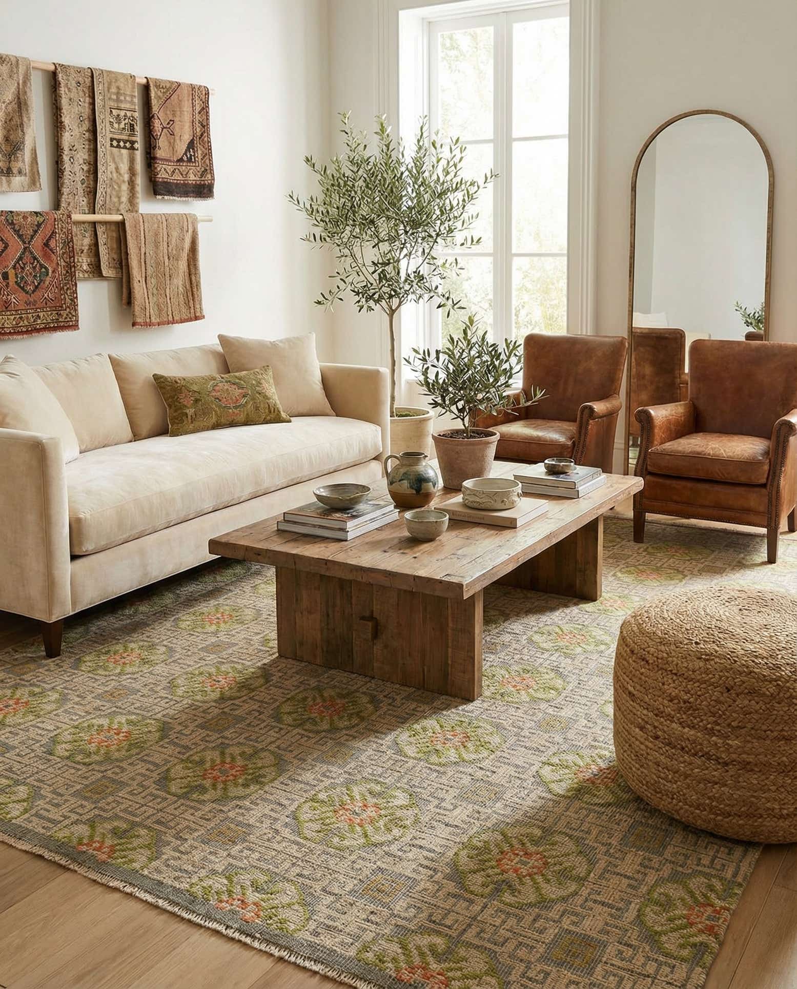 5' 7 x 8' 3 Hand Knotted Darya Wool Rug
