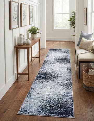 Blue and Gray Tucson Runner Rug