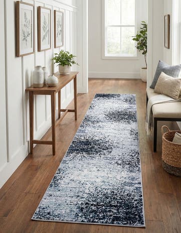 Blue and Gray Tucson Runner Rug
