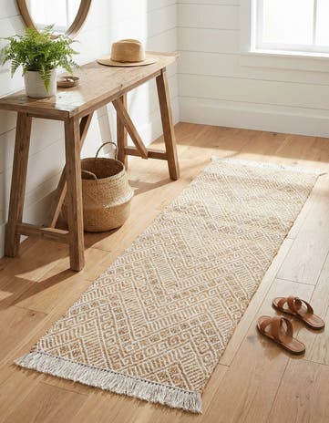 2' x 6' 1 Handmade Braided Jute Runner Rug