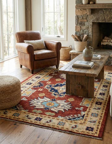 4' 2 x 6' Hand Knotted Kazak Rug