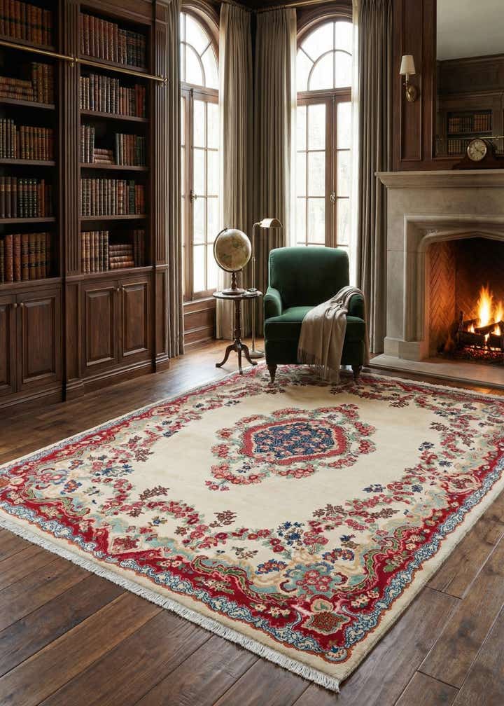 9' 4 x 12' 9 Hand Knotted Meshkabad Persian Wool Rug
