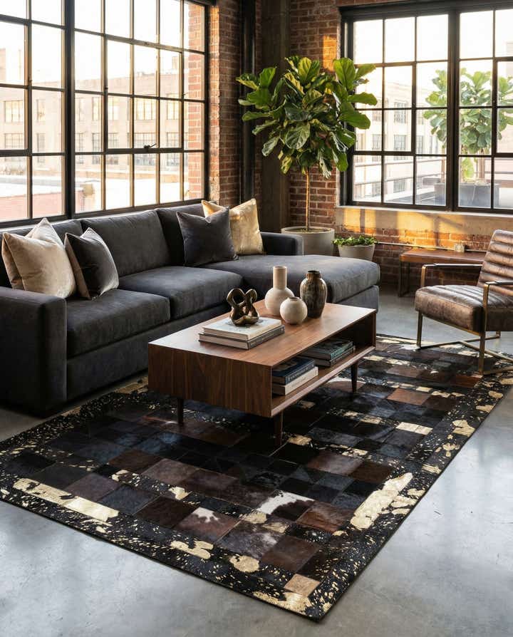145cm x 245cm Cowhide Leather Vloerkleed
