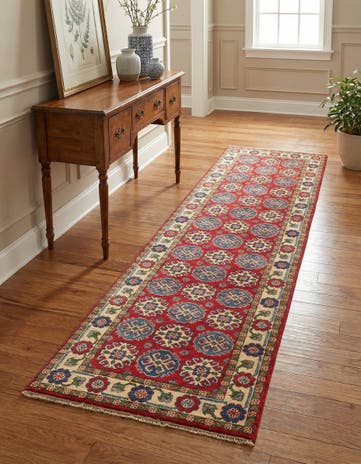2' 9 x 9' 8 Hand Knotted Kazak Runner Rug