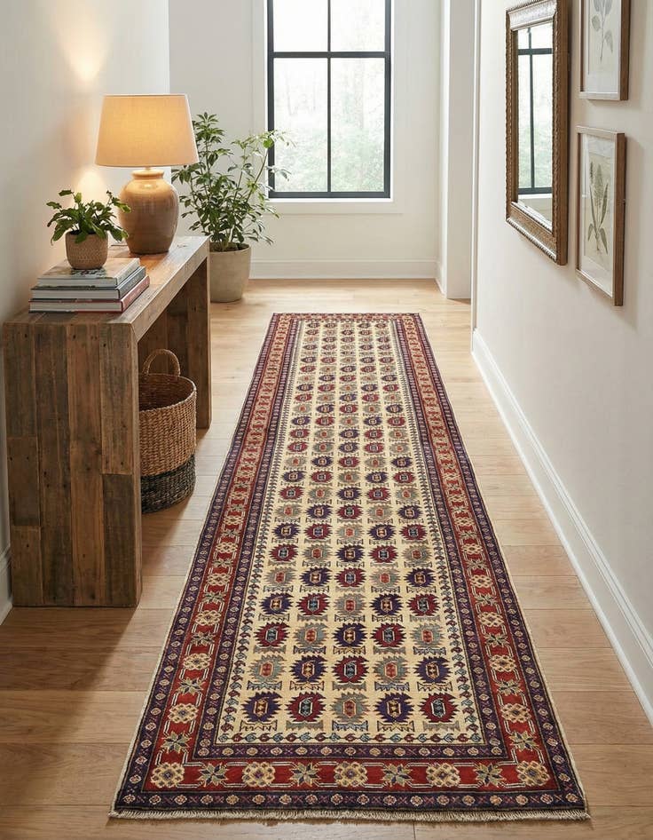 Detail image of 2' 10 x 10' 3  Hand Knotted Kazak Runner Rug