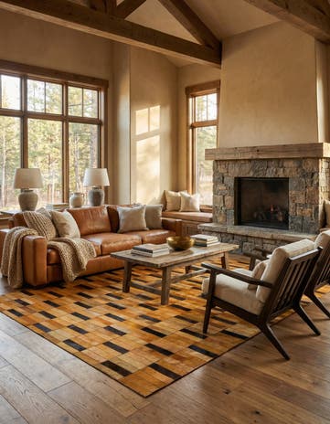 5' x 7' 11 Cowhide - Patchwork Rug