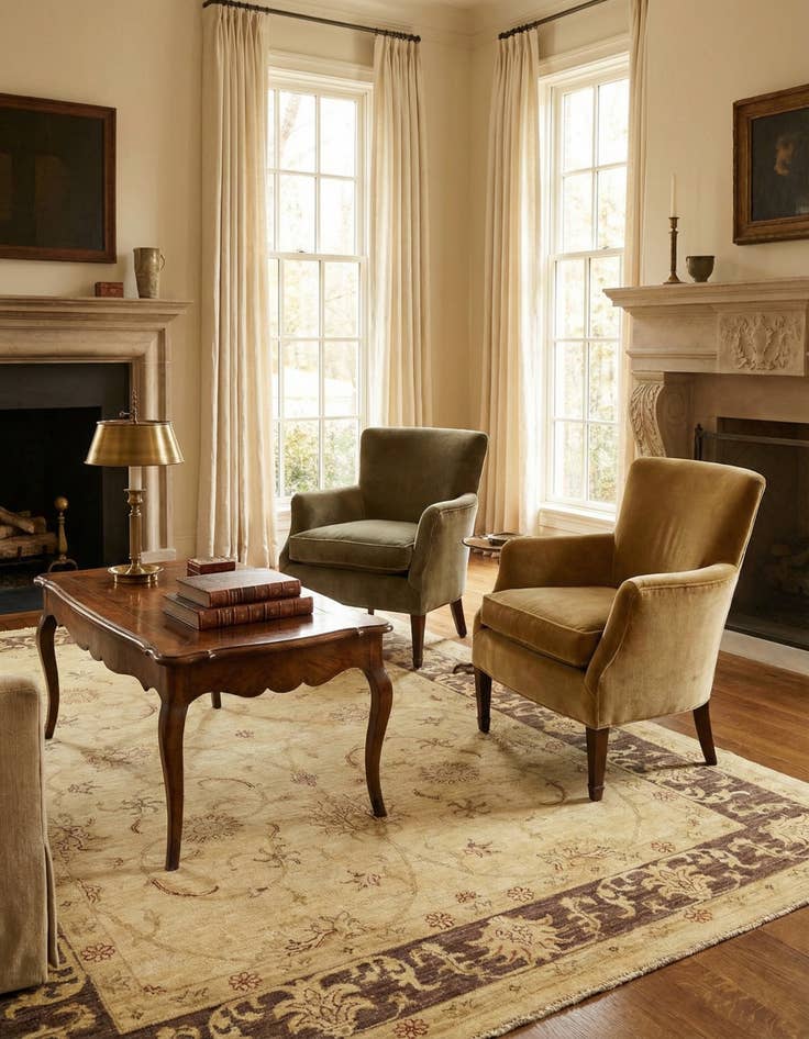 Detail image of 5' 6 x 7' 7  Hand Knotted Peshawar Ziegler Rug