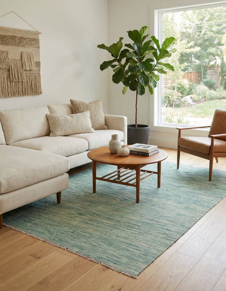 Detail image of 5' x 6' 7  Hand Woven Kilim Modern Wool Rug