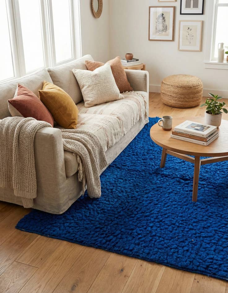 Detail image of  2' 10 x 4' 1  Hand Knotted Moroccan Wool Rug