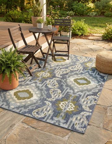 4' x 6' Easy-Clean Modern Indoor / Outdoor Rug