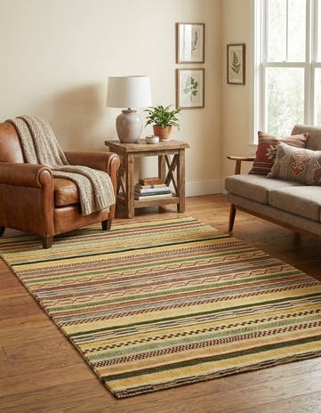3' 11 x 5' 11 Hand Knotted Modern Ziegler Rug