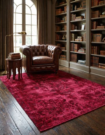 4' 5 x 6' 10 Hand Knotted Ultra Vintage Persian Wool Rug