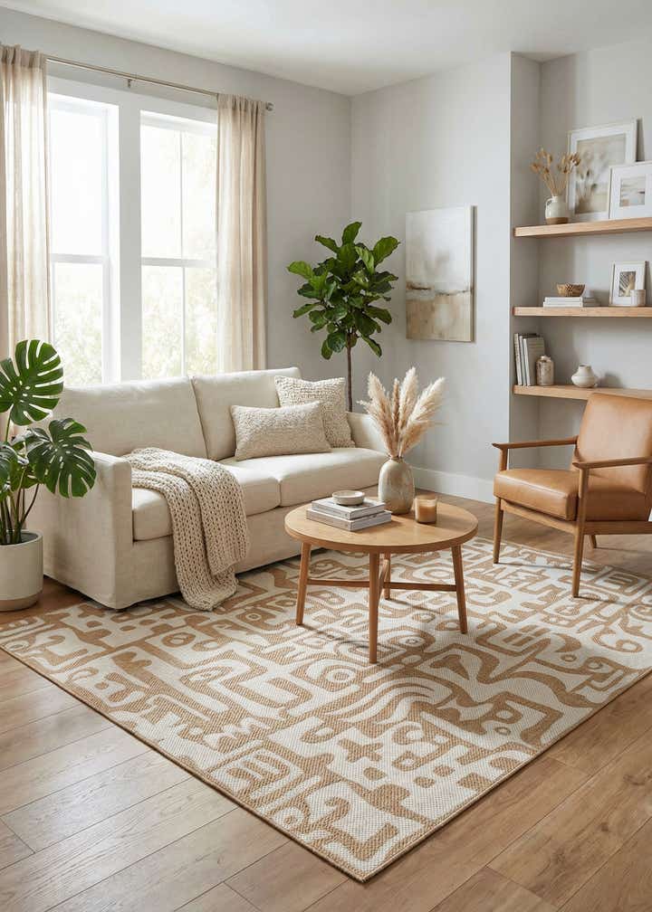 7' 10 x 10' Easy-Clean Modern Indoor / Outdoor Rug