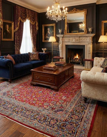 9' 9 x 12' 9 Hand Knotted Kashmar Persian Wool Rug