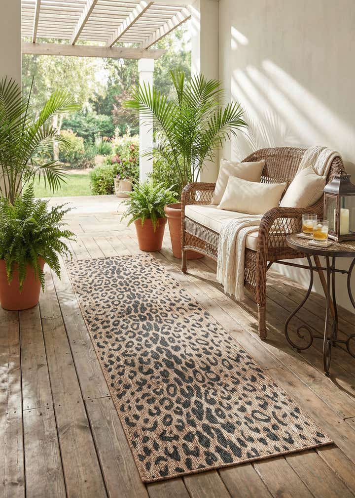 2' x 8' Easy-Clean Safari Indoor / Outdoor Runner Rug