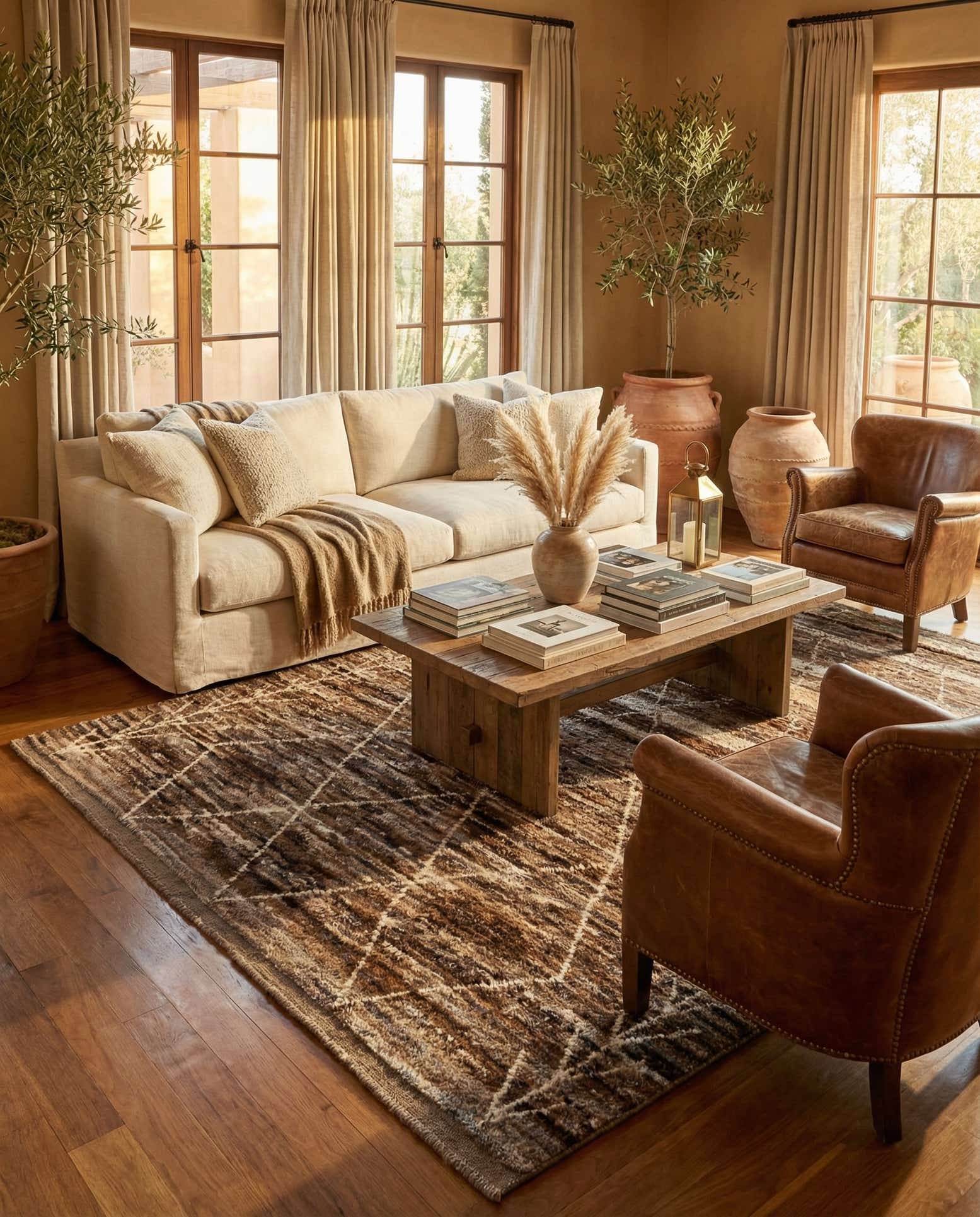 5' 5 x 7' 9 Hand Knotted Moroccan Wool Rug