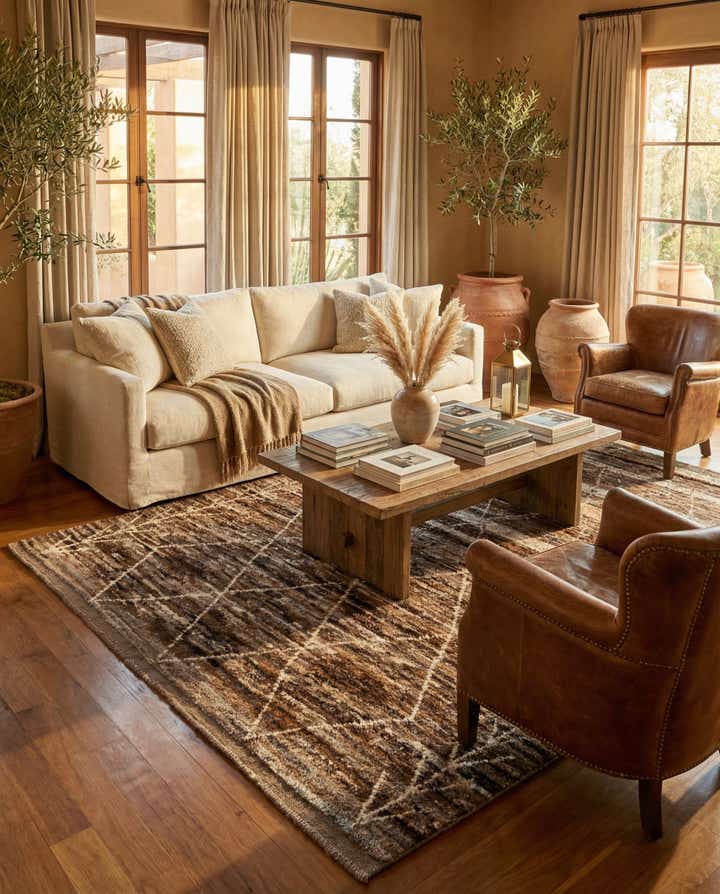 5' 5 x 7' 9 Hand Knotted Moroccan Wool Rug