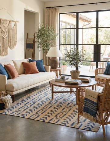 6' 2 x 7' 8 Hand Woven Kilim Modern Wool Rug
