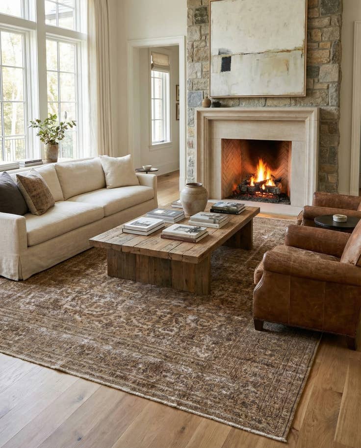 Detail image of 9' 5 x 12' 6 Hand Knotted Ultra Vintage Persian Wool Rug