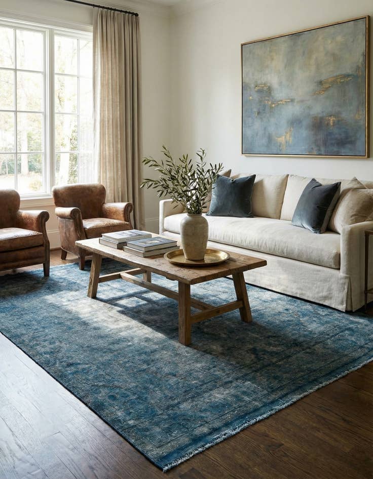 Detail image of 6' 4 x 9' 4 Hand Knotted Ultra Vintage Persian Wool Rug