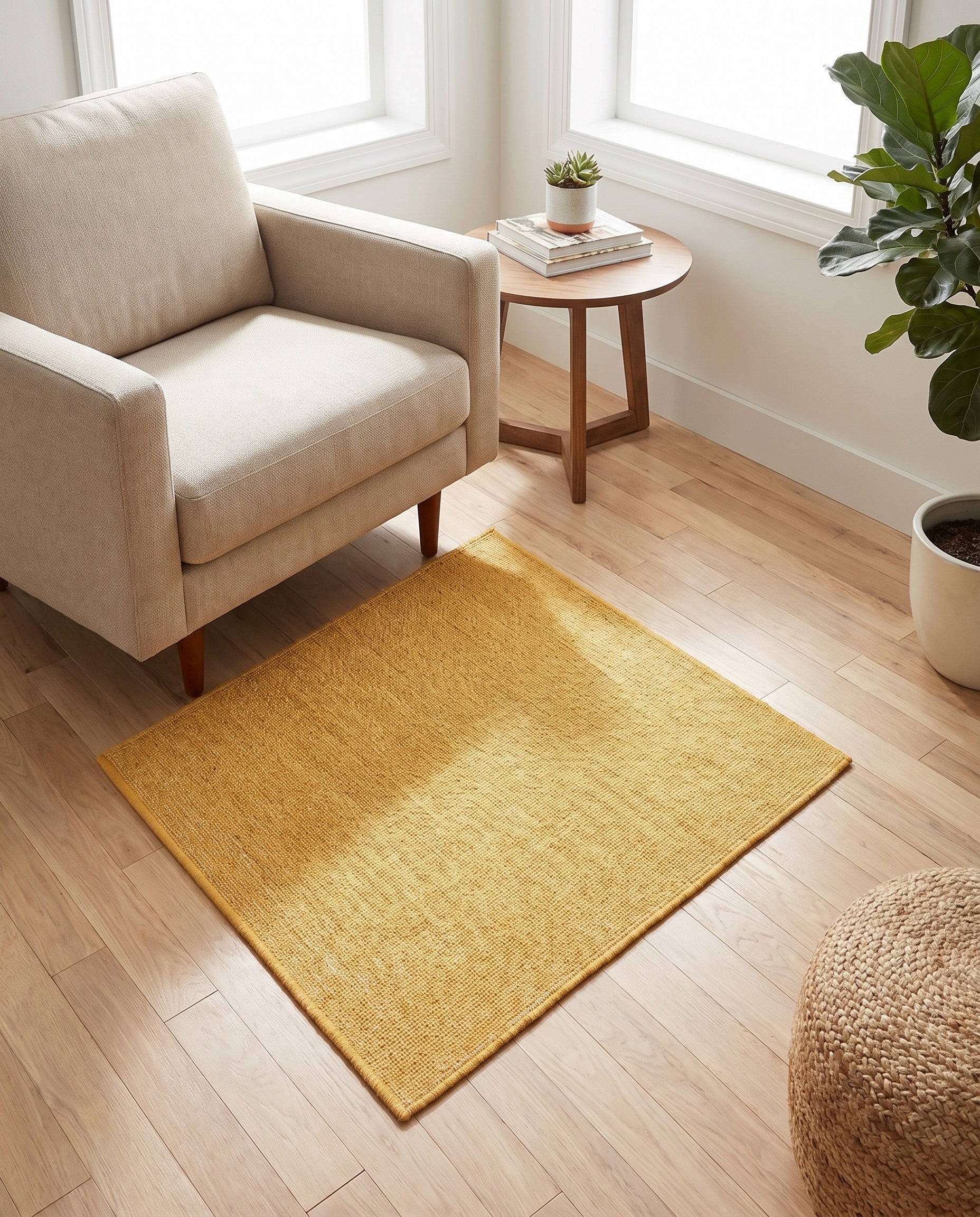 3' x 5' 3 Easy-Clean Solid Indoor / Outdoor Rug