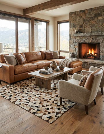 5' x 8' Cowhide - Patchwork Rug