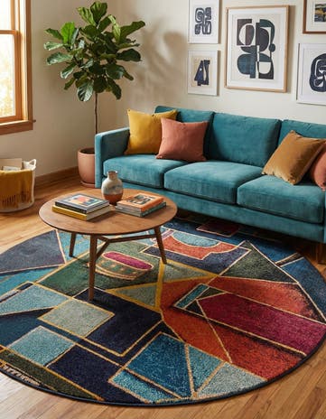 7' 10 x 7' 10 Washable Haerfest Round Rug