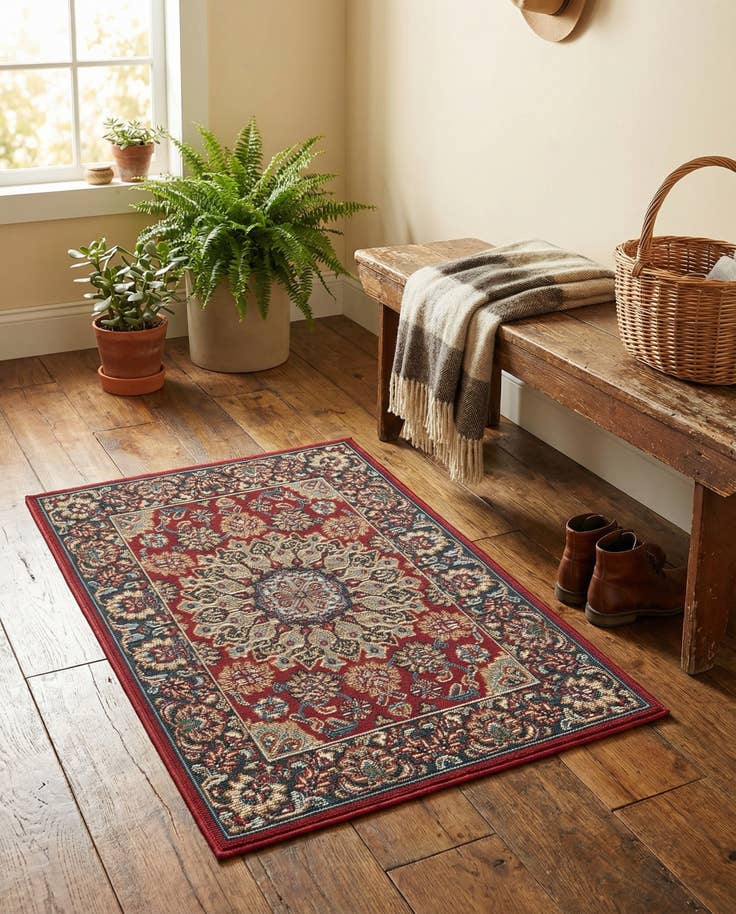 Detail image of 2' x 3' 1 Easy-Clean Traditional Indoor / Outdoor Rug