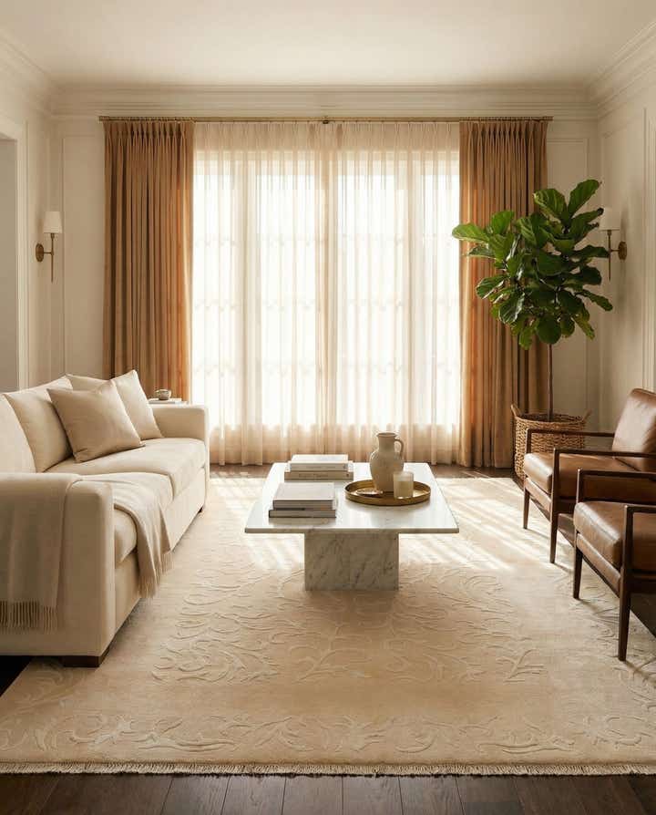 6' 6 x 9' 11 Hand Knotted Darya Wool Rug