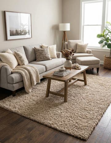 7' 10 x 10' Solid Shag Rug
