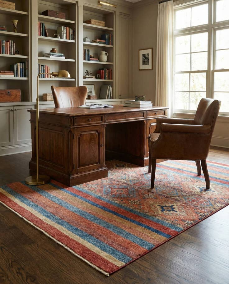Detail image of 5' 1 x 6' 8 Hand Knotted Ariana Ziegler Rug