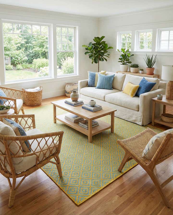 6' x 9' Easy-Clean Jill Zarin Costa Rica Indoor / Outdoor Rug