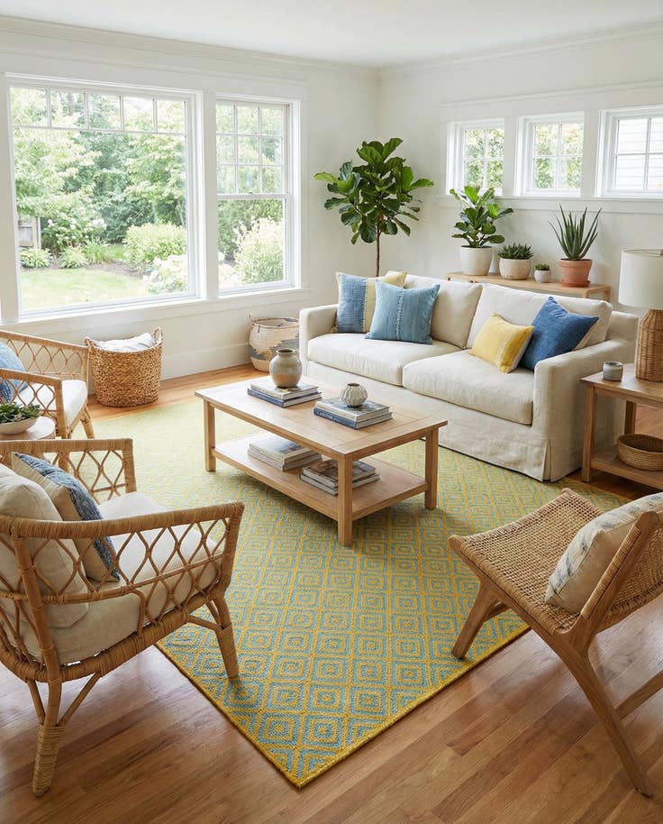 Detail image of 6' x 9' Easy-Clean Jill Zarin Costa Rica Indoor / Outdoor Rug