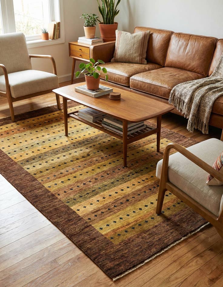 Detail image of 4' x 6' 2  Hand Knotted Modern Ziegler Rug