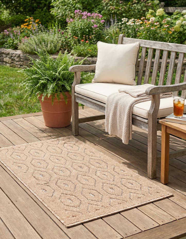 2' x 3' Easy-Clean Trellis Textured Indoor...