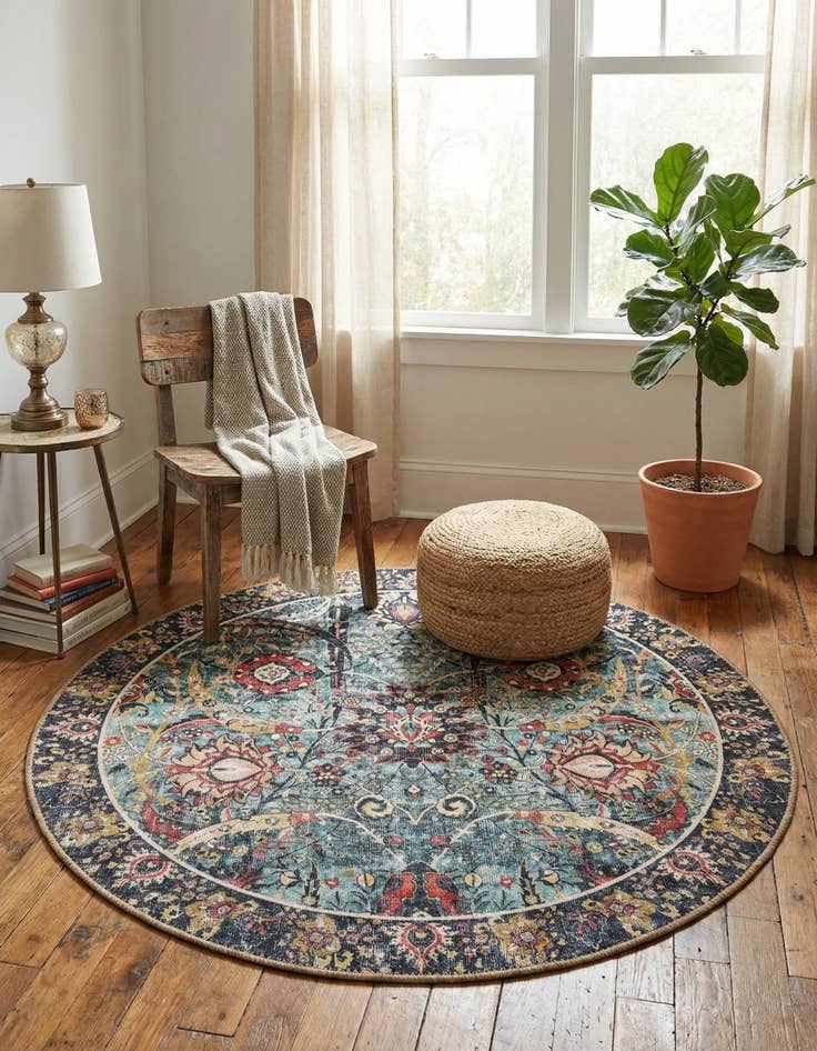 Detail image of 3' 6 x 3' 6 Timeless Round Rug