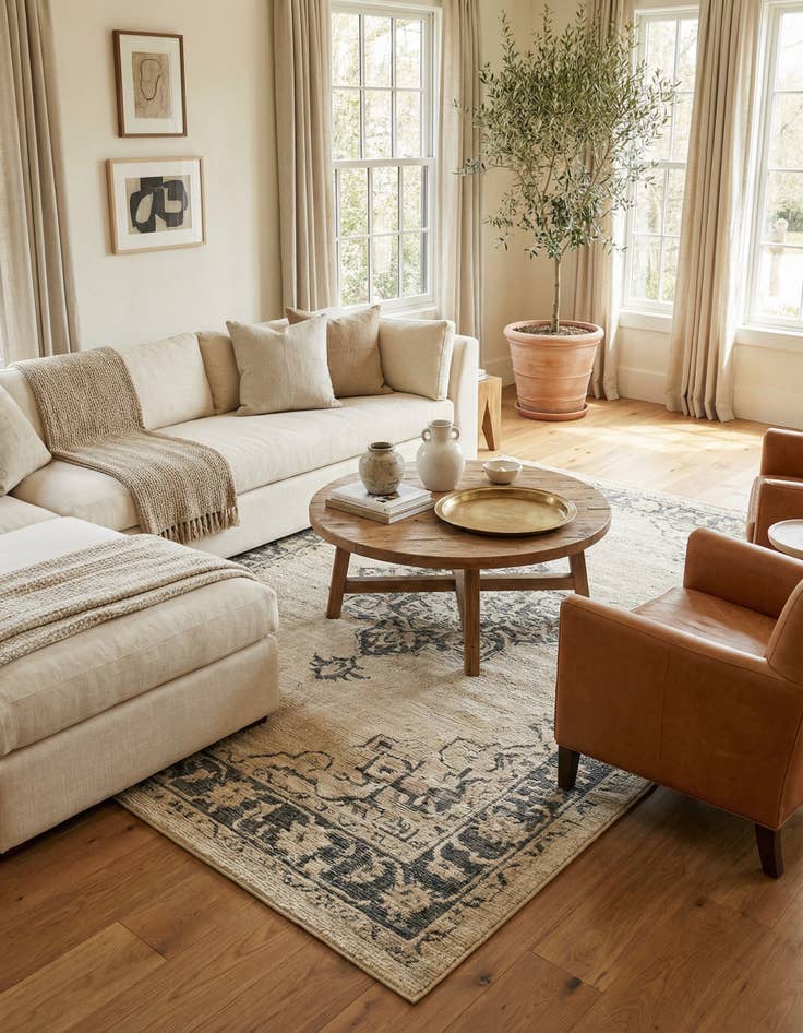 Detail image of 7' 10 x 10' 2  Hand Knotted Darya Wool Rug