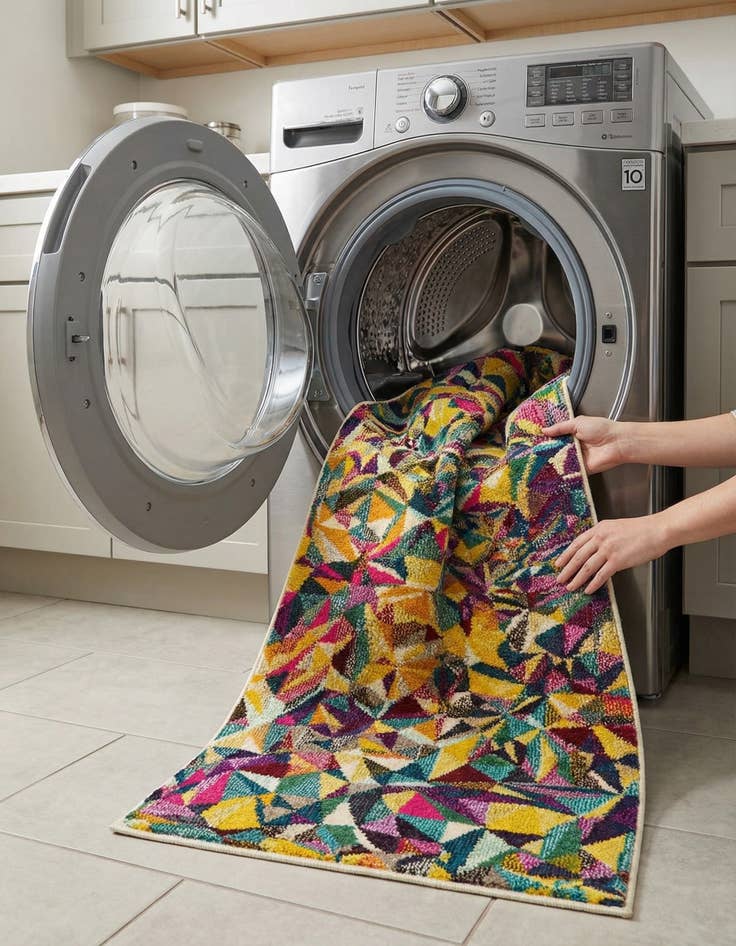 Detail image of  2' 7 x 10'  Washable Hyacinth Runner Rug