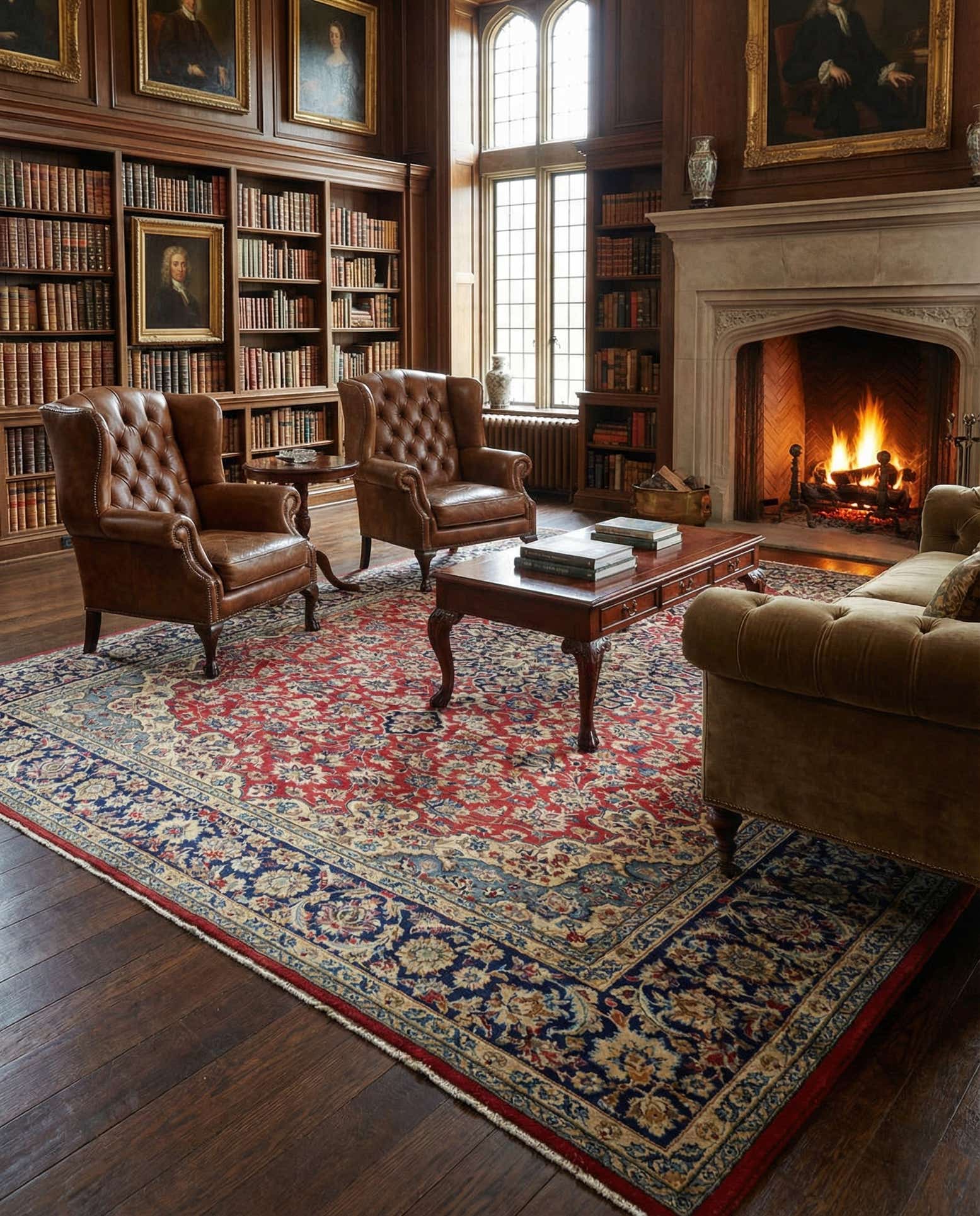295cm x 395cm anudado a mano Isfahan Alfombra Persa Lana