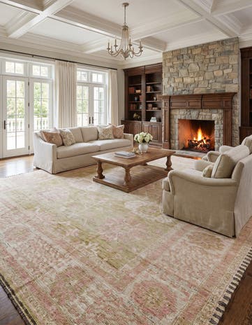 10' 4 x 14' Hand Knotted Oushak Wool Rug