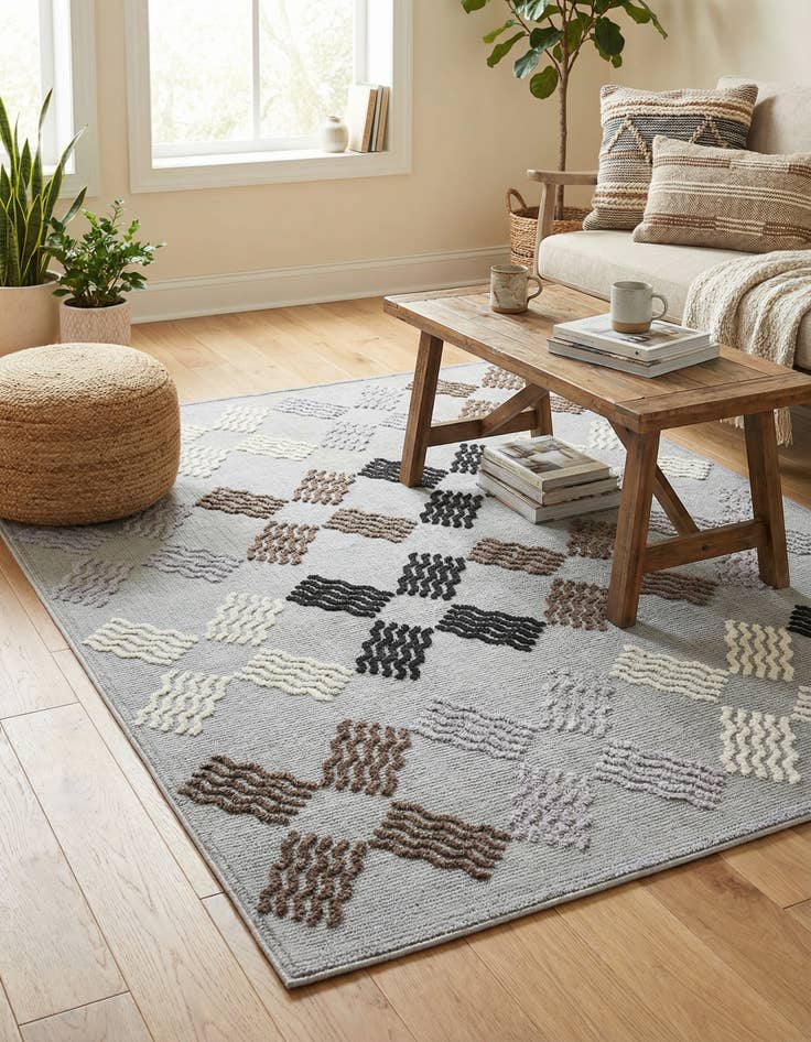 Detail image of 5' x 7' 7  Washable  Indoor / Outdoor Rug