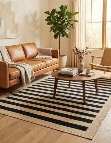 5' 7 x 7' 8 Hand Woven Kilim Modern Wool Rug