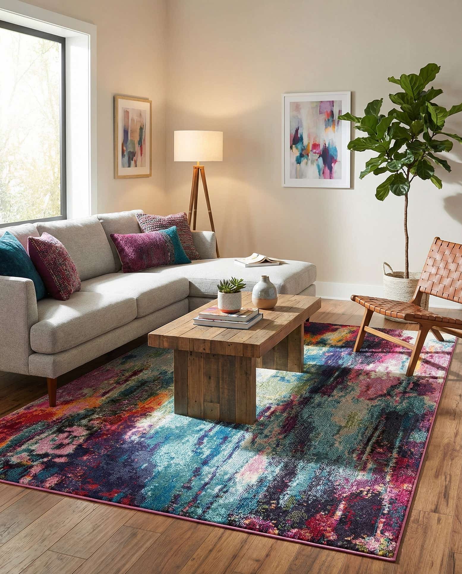 6' x 9' Washable Spectrum Rug