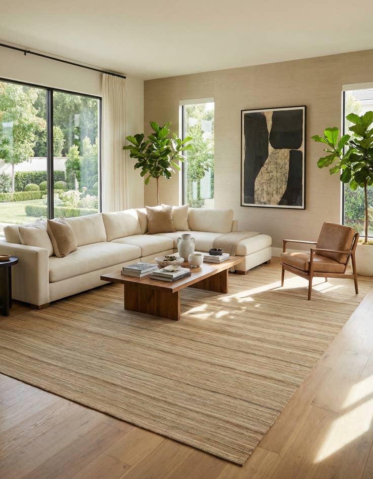 Detail image of  9' 9 x 12' 10  Hand Woven Kilim Modern Wool Rug