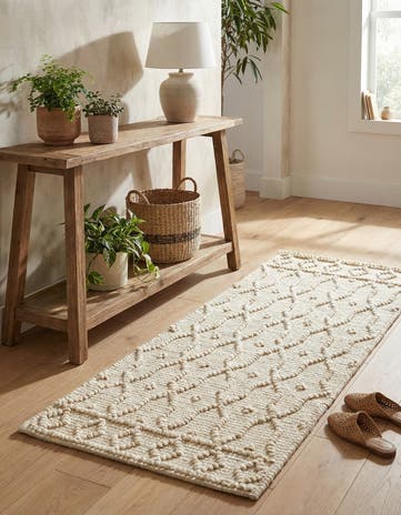 Ivory Hand Woven Larsa Jute Runner Rug